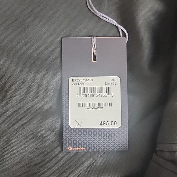 Broletto classic fit suit jacket 100% luxury wool - grey Men's Size 44L - Picture 11 of 14